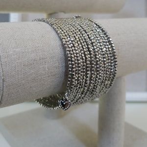 Stella & Dot Bardot Spiral Bangle Silver